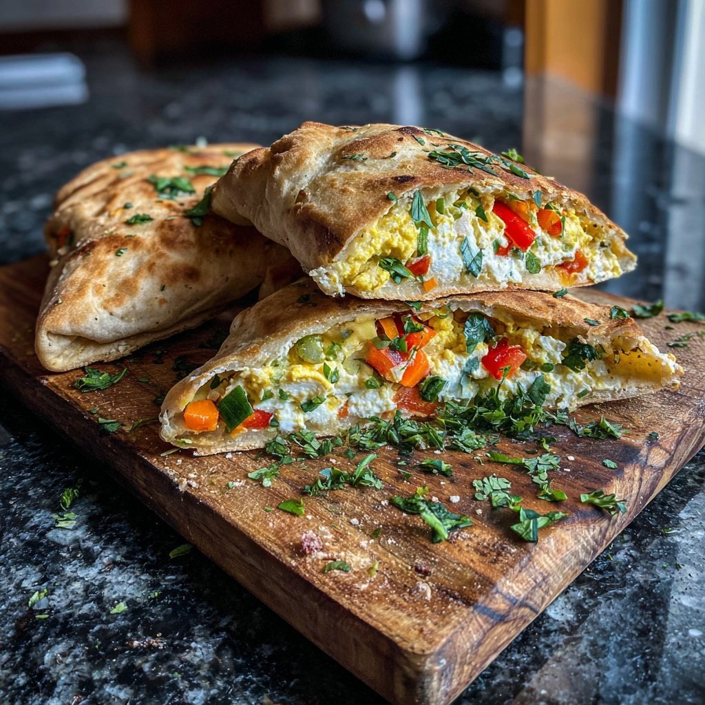 Cottage Cheese Flatbread Wraps