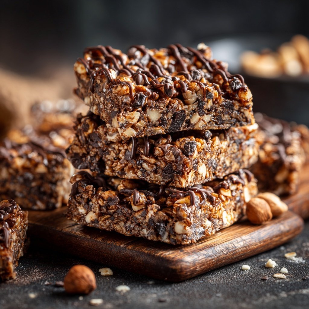 Chocolate Hazelnut Energy Snack Squares