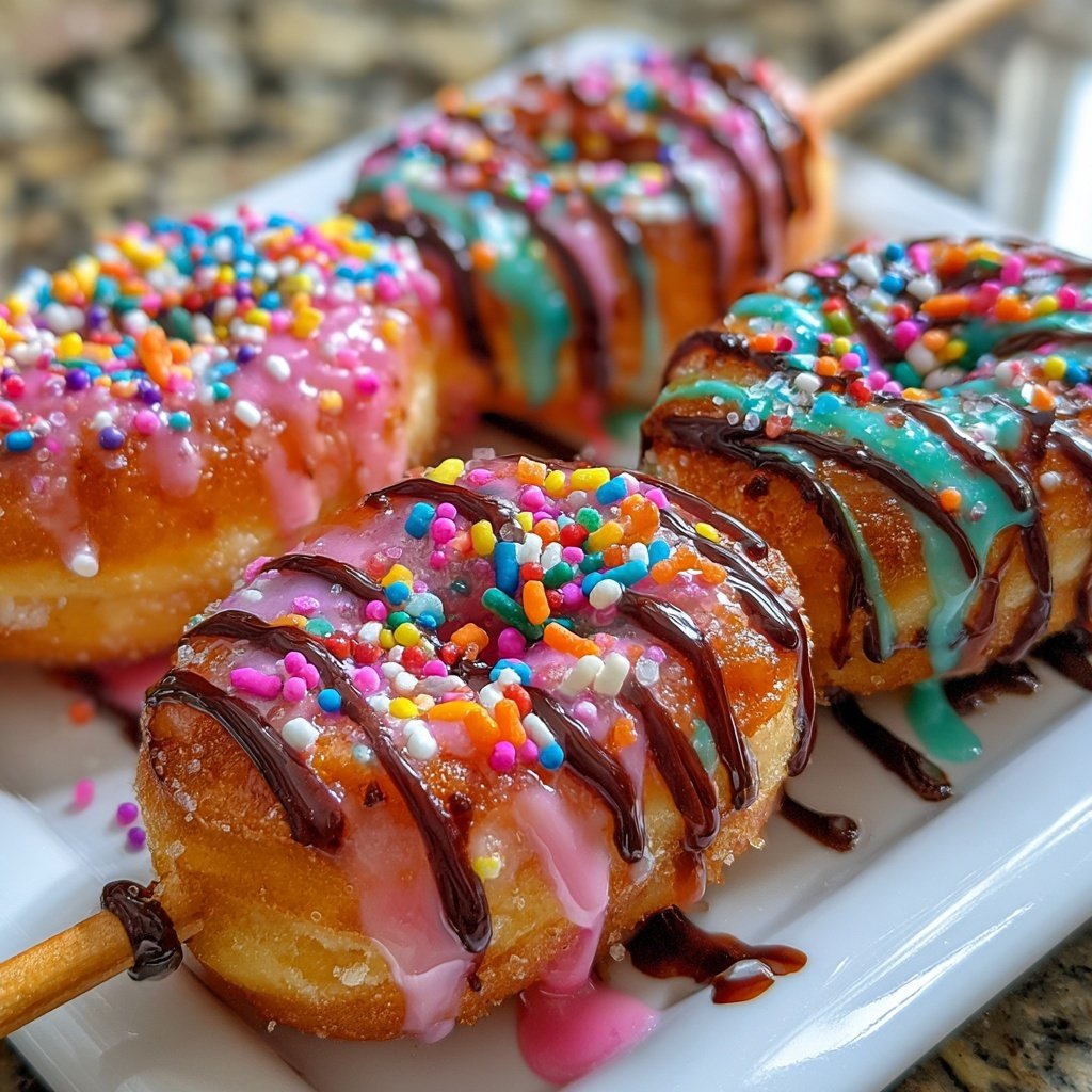 Super Bowl Desserts Mini Donut Skewers