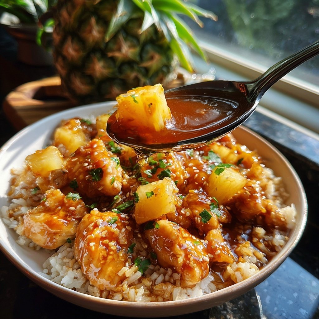 Sweet Pineapple Chicken Rice Bowl