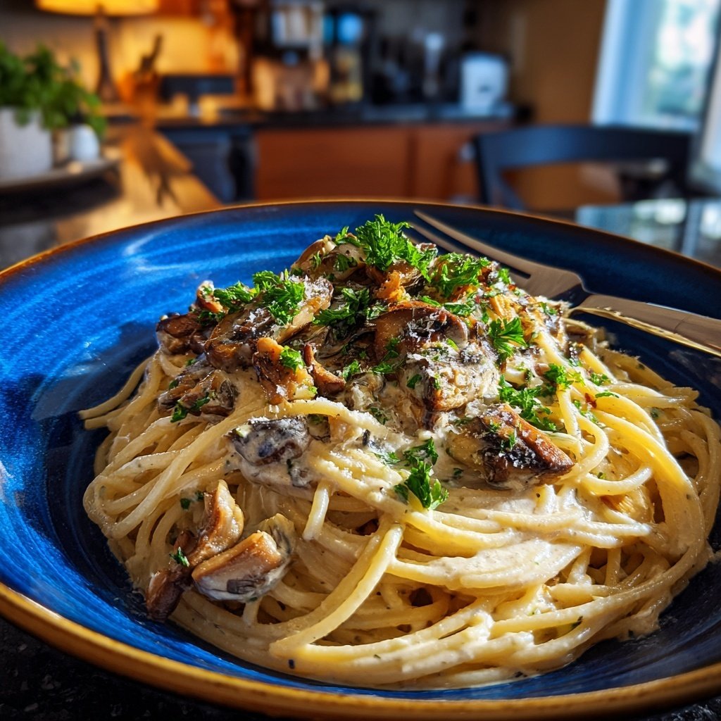Easy Pasta With Creamy Mushroom Sauce
