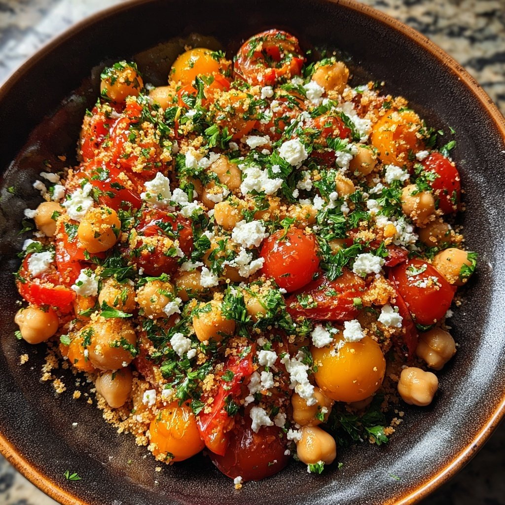 Mediterranean Chickpea Tomato Bowl