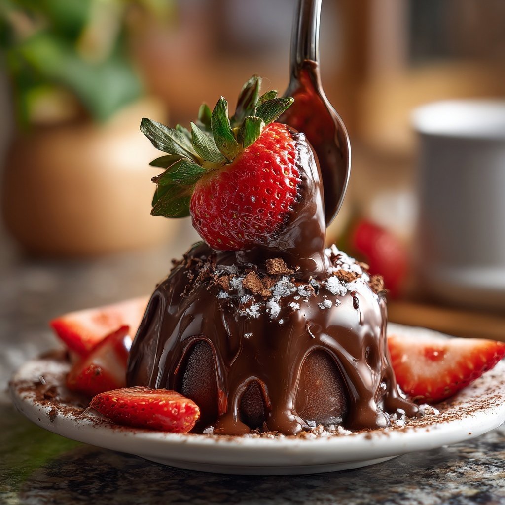 Dubai Style Chocolate Strawberry Dessert
