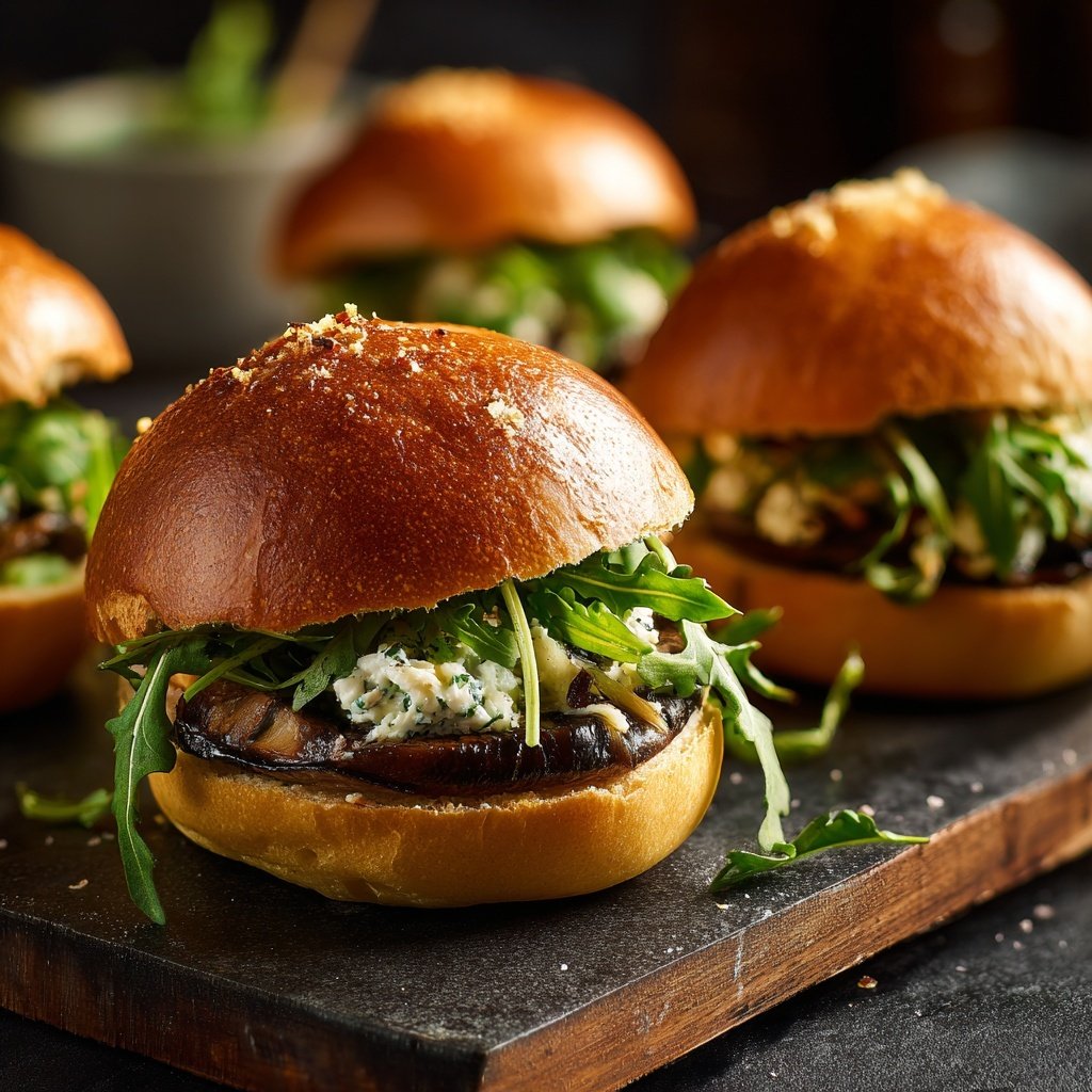Sliders with Roasted Portobello