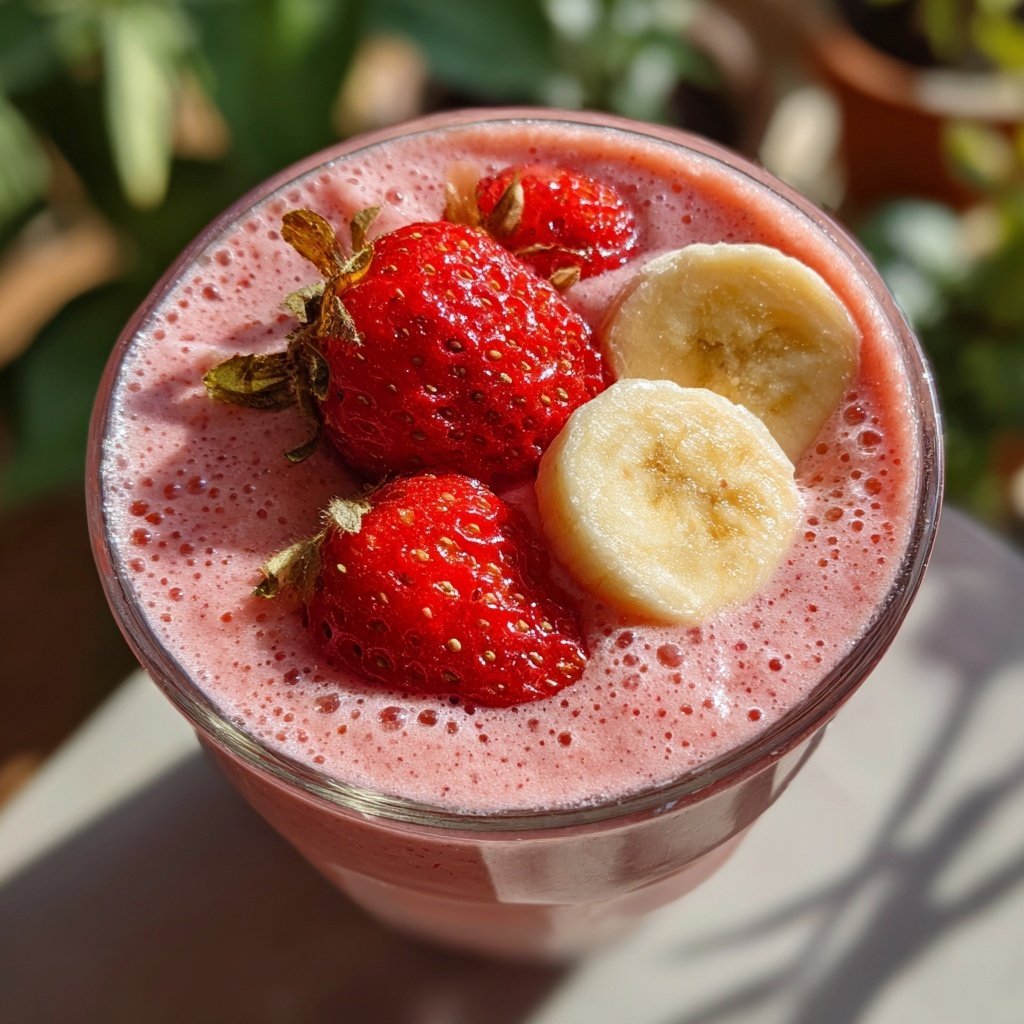Fresh Strawberry Banana Smoothie