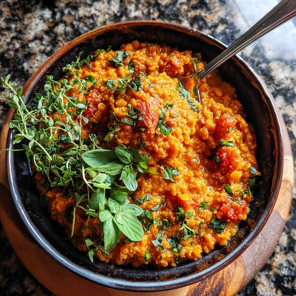 Creamy Tomato Lentil Couscous